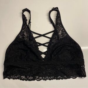 PINK Victoria's Secret Black lace bralette bra size small